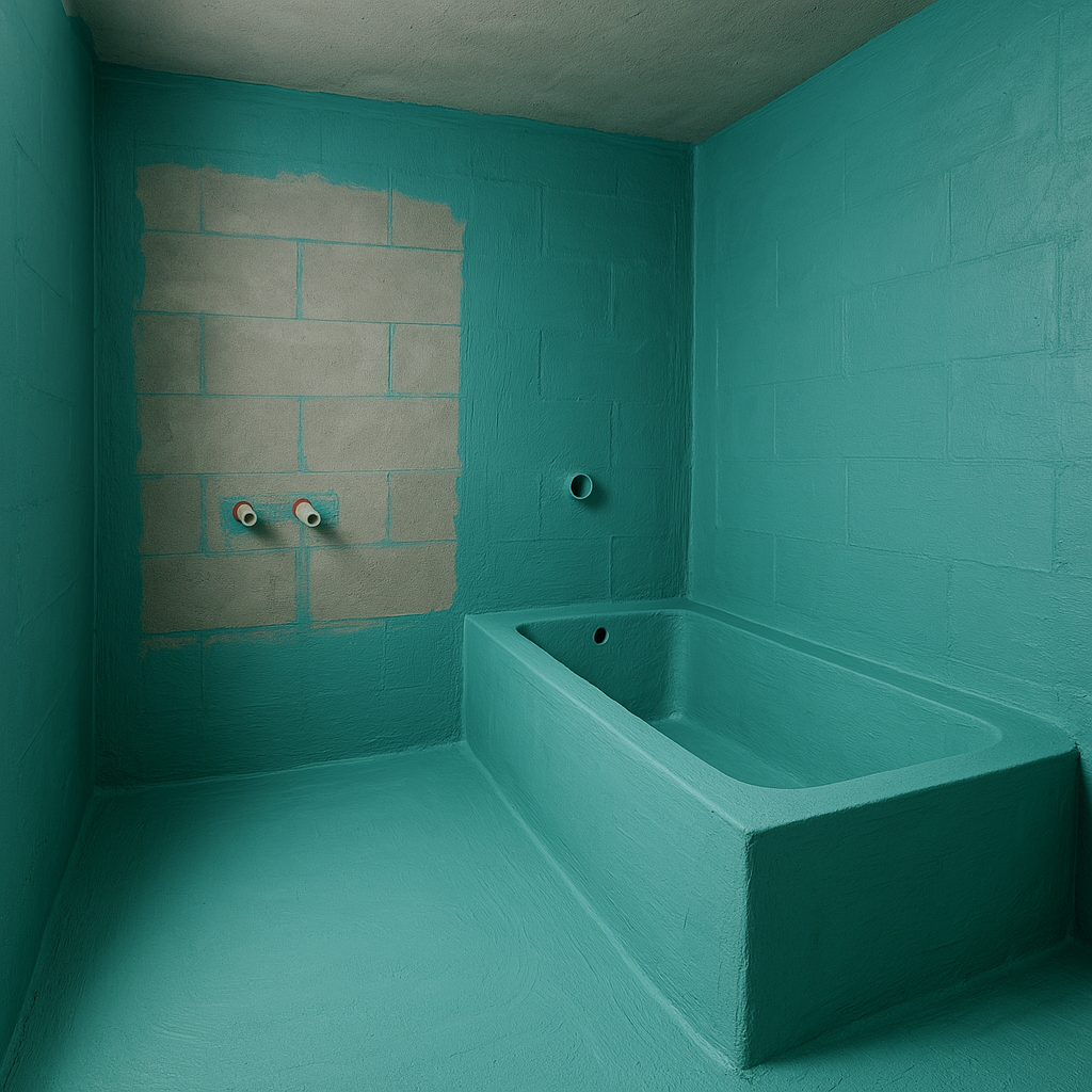 Waterproofing bathroom